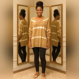 Casual Boho 3XL Cozy Soft Stretch Knit Cotton Pullover Festival Tunic Sweater